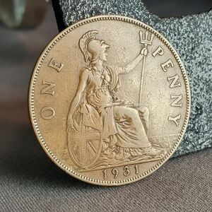 1931 Great Britain Penny KM# 838